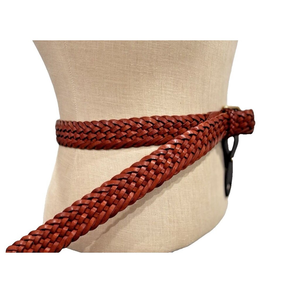 Polo Ralph Lauren Mens Tan Leather Belt 40 Braided NWT - Picture 10 of 13